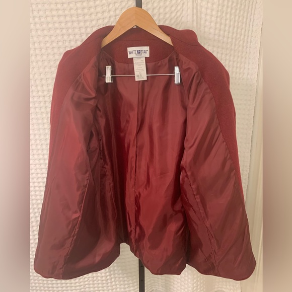 Burgundy Wool Shacket Jacket - Picture 5 of 5